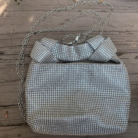 Silver Rhinestone Mini Bag - Picture 10 of 11